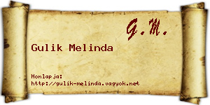 Gulik Melinda névjegykártya